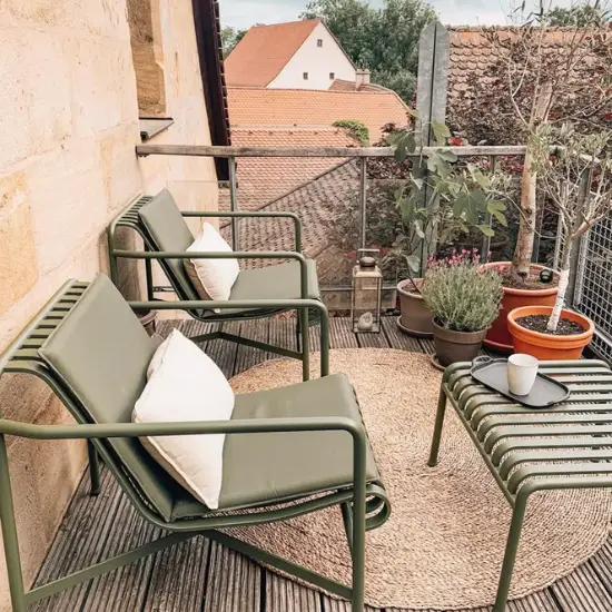 Outdoor rattan balcony furniture for Dubai homes