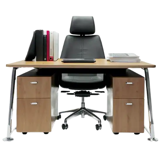 High quality office furniture in Dubai featuring modern desks, chairs, and storage solutions